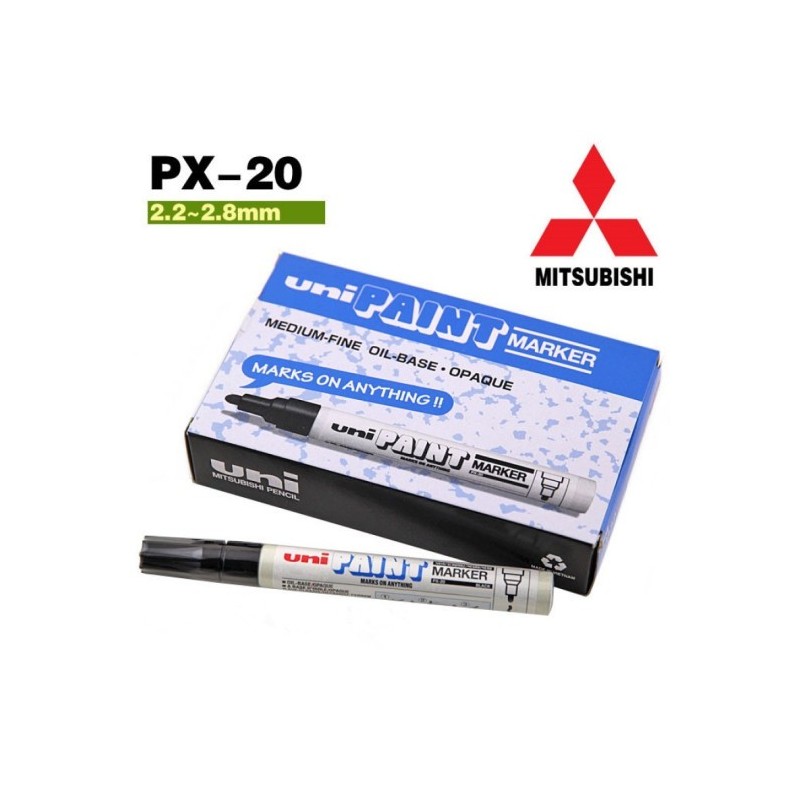 Maalikynä 2,5mm UNI PX-20 Paint Marker, markkinoiden kestävin maalitussi