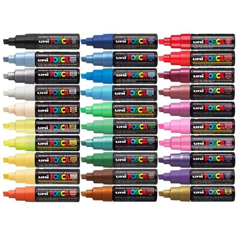 Maalikynä 8mm UNI Posca PC-8K Paint Marker Broad kaikenlaiseen merkintään teollisuudessa ja taiteessa