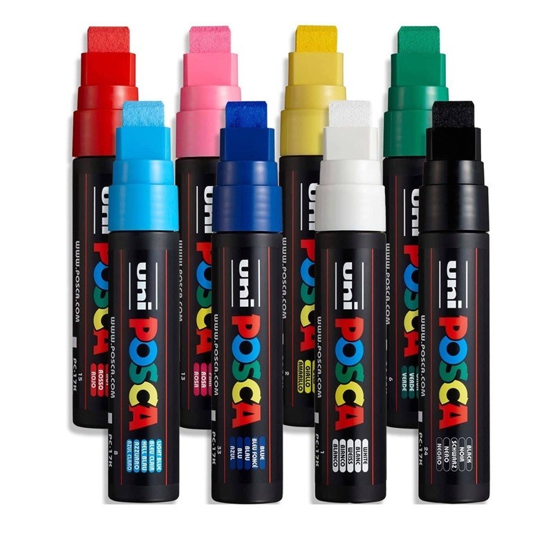 Maalikynä 17mm UNI Posca PC-17K Paint Marker XL - extraleveä, kestävä ja peittävä maalipinta.