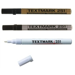 Maalikynä 1mm Textmark 251. Kestävä ja hyvin peittävä maalitussi.