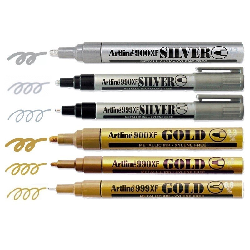 Maalikynä 0,8mm Artline 999XF Extra Fine, laadukkaat hopeakynä ja kultakynä