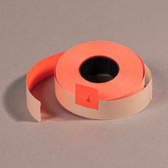 Etiketti 16x18mm pysyvä liima, neonpunainen hintaetiketti