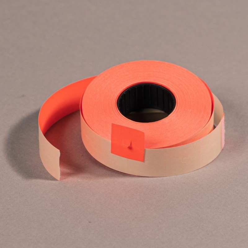 Etiketti 16x18mm pysyvä liima, neonpunainen hintaetiketti