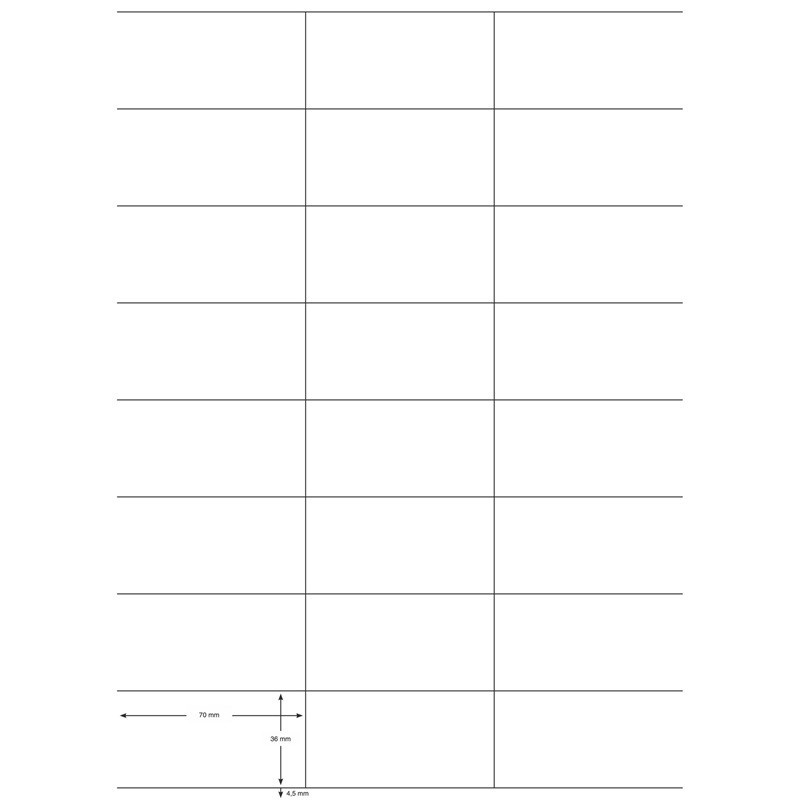 Edullinen tulostustarra, tarrakoko 36x70mm. 2400 tarraa pakkauksessa.