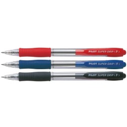 Kuulakynä 07 Fine Pilot Super Grip Original saatavana sinisenä, punaisena ja mustana.