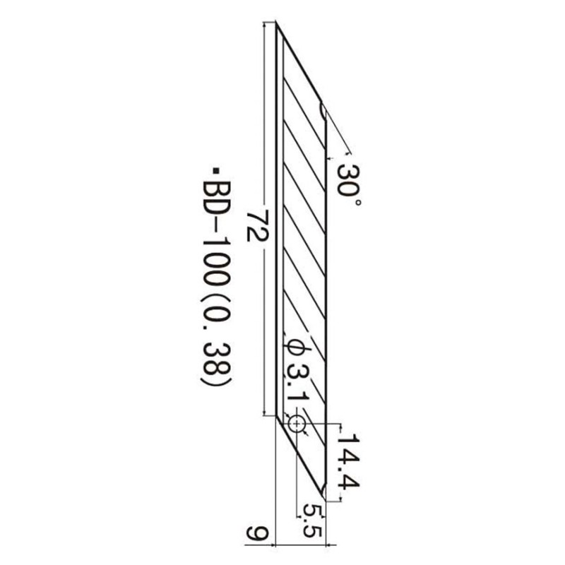 Varaterä NT-Cutter BD-100 /5kpl