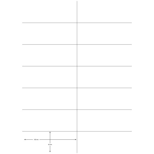 Tulostustarra 14-jak. 105x42mm /100 arkkia Q-Connect