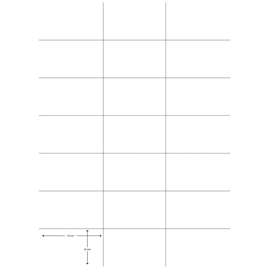 Tulostustarra 21-jak. 70x42mm /100 arkkia Q-Connect