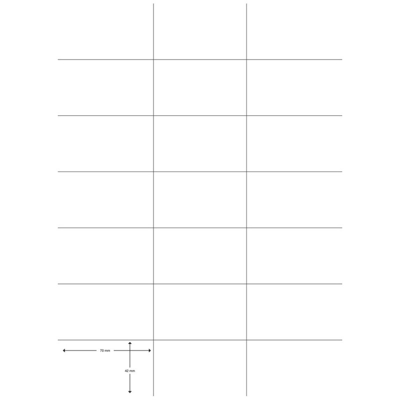 Tulostustarra 21-jak. 70x42mm /100 arkkia Q-Connect