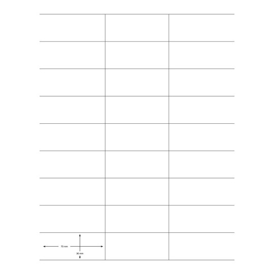 Tulostustarra 27-jak. 70x30mm /100 arkkia Q-Connect