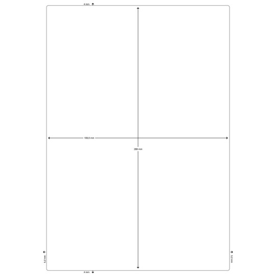 Tulostustarra 1-jak. 199,6x289mm /100 arkkia Q-Connect