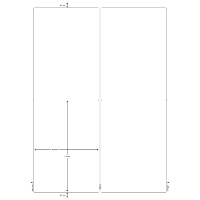 Tulostustarra 4-jak. 99,1x139mm /100 arkkia Q-Connect