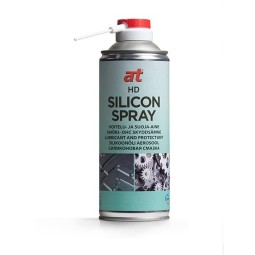 Voitelu- ja suoja-aine AT Silicon Spray 400ml suojaa niin metalli-, muovi-, kumi- kuin muutkin vastaavat pinnat