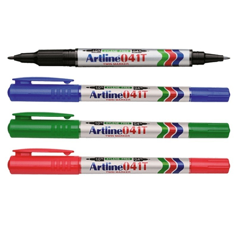 Huopakynä 1/0,4mm Artline 041T TwinTip, kaksipäinen kynä pysyvään merkintään