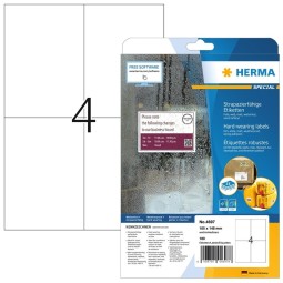 Säänkestävä tulostustarra 105x148mm (100) Herma 4697 Extra Strong Film
