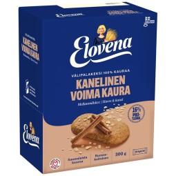 Välipalakeksi 8x30g Elovena Proteiini (kanelinen voimakaura)
