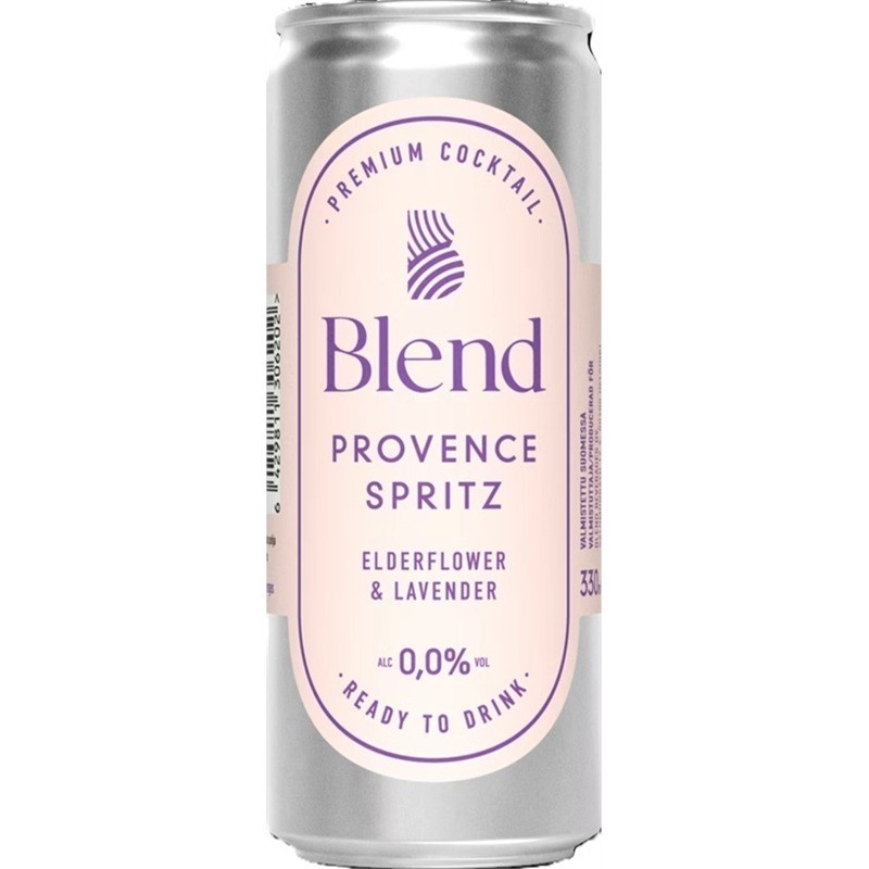Alkoholiton premium-cocktail Blend Provence Spritz 0,0% 330ml kesän rientoihin ja yritystapahtumiin