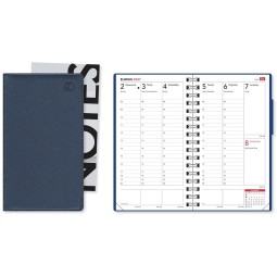 Time 2027 Taskukalenteri sininen keinonahkakansilla