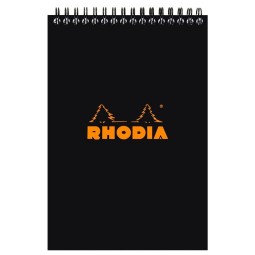 Laadukas ruutupaperilehtiö Rhodia N°16 A5-koossa, säänkestävillä kansilla ja parikierresidonnalla.