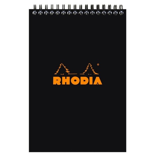 Laadukas ruutupaperilehtiö Rhodia N°16 A5-koossa, säänkestävillä kansilla ja parikierresidonnalla.
