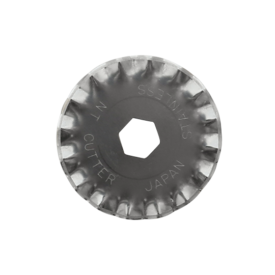 Varaterä NT-Cutter BW-28P, 2 varaterän pakkaus pyöreäteräiselle leikkurille. Aaltomainen leikkausjälki.
