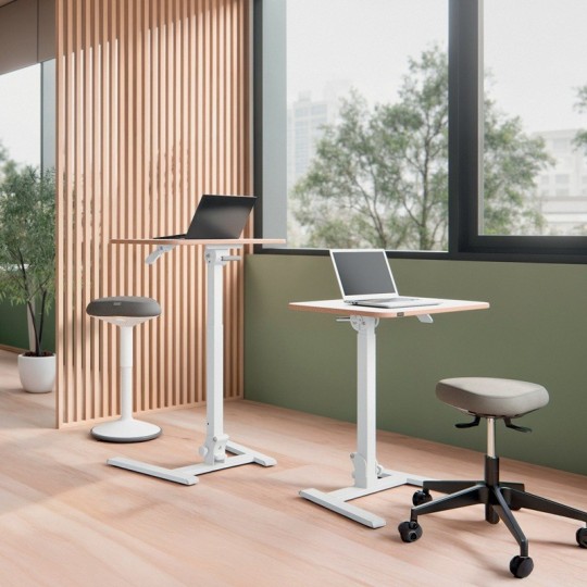 Työpöytä 65x46cm Leitz Ergo, kokoontaitettava ergonominen seisomapöytä ja työpisteratkaisu