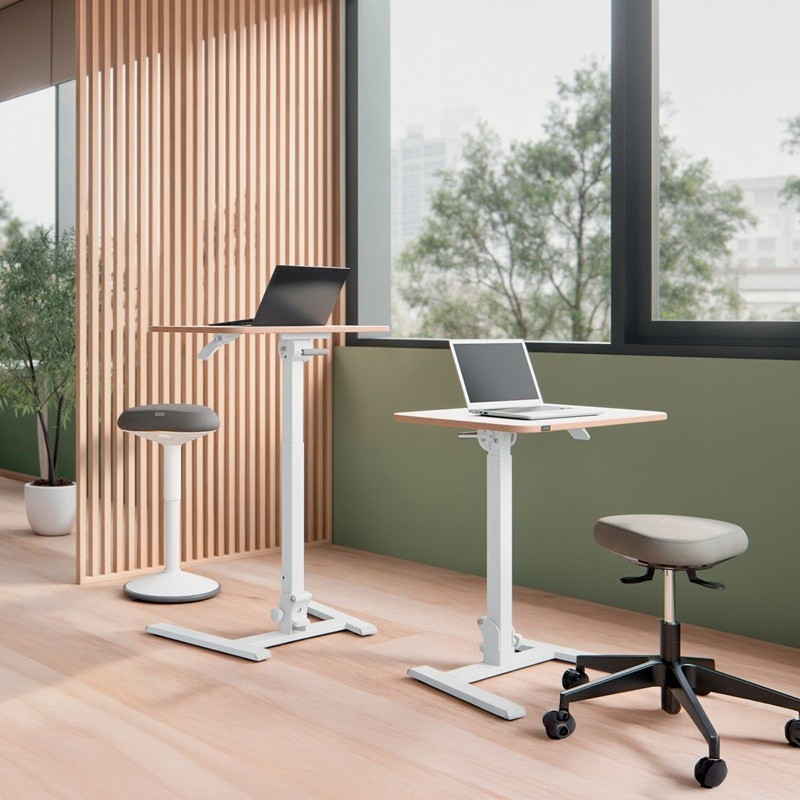 Työpöytä 65x46cm Leitz Ergo, kokoontaitettava ergonominen seisomapöytä ja työpisteratkaisu