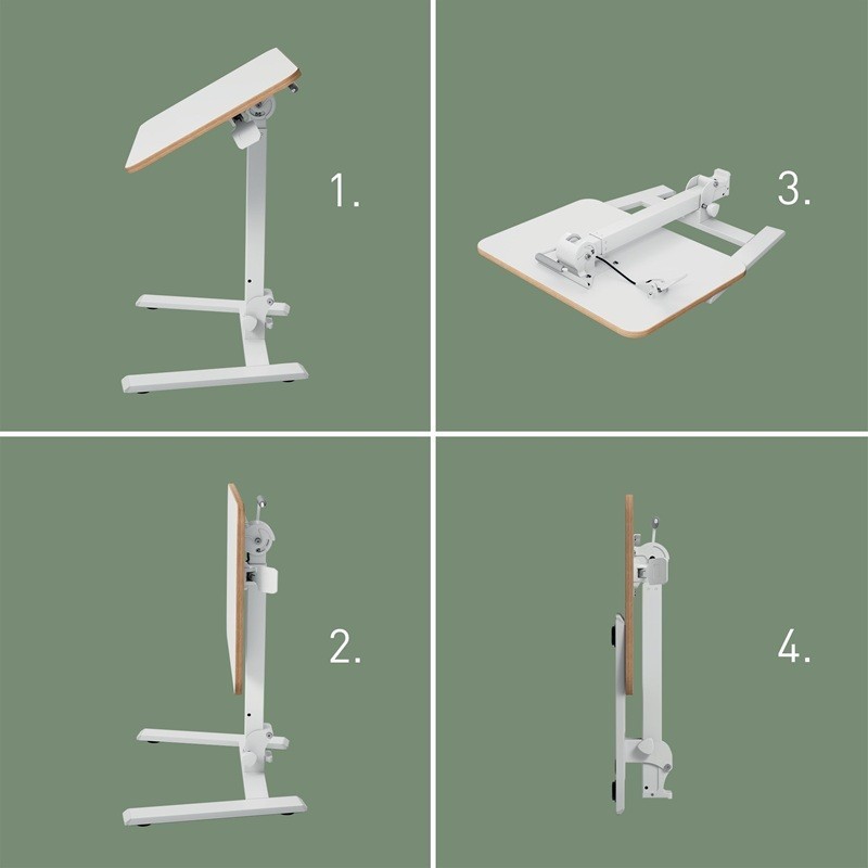 Työpöytä 65x46cm Leitz Ergo, kokoontaitettava ergonominen seisomapöytä ja työpisteratkaisu