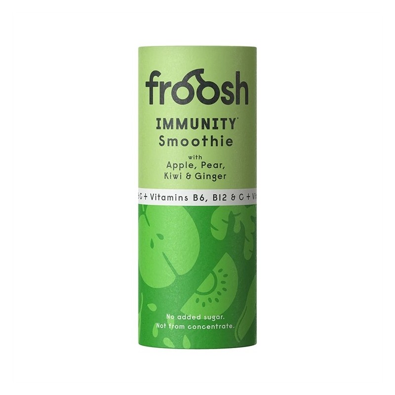 Smoothie Froosh Immunity 235ml, päärynän, omenan, kiivin ja inkiväärin maut