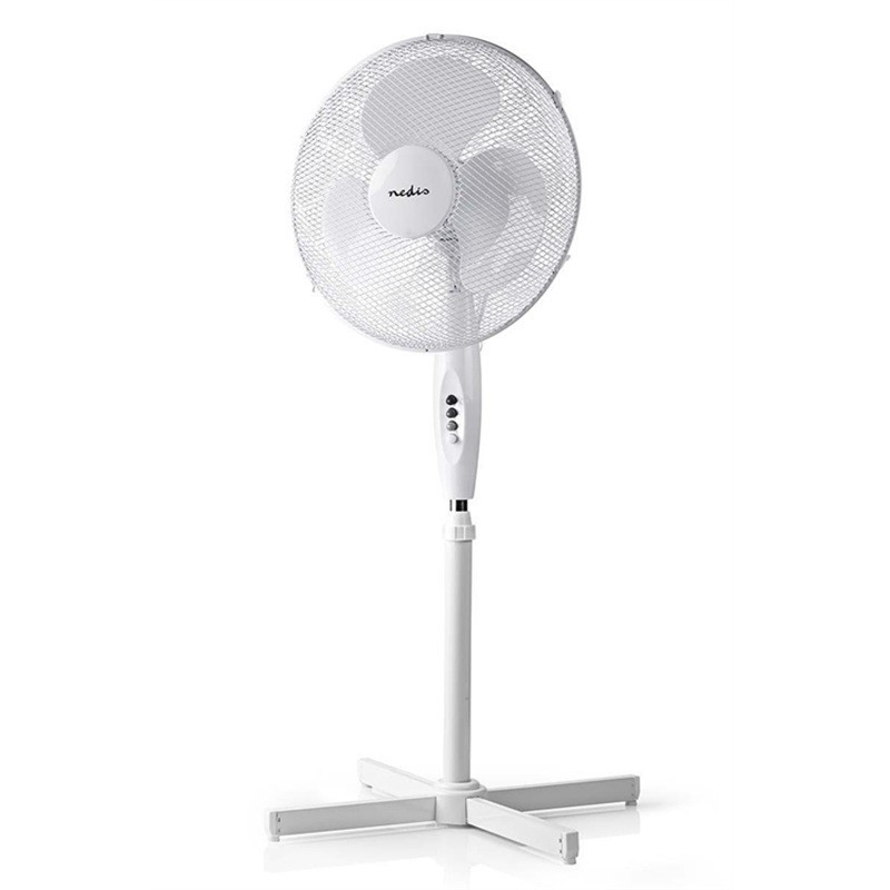 Lattiatuuletin 40cm Nedis, 45 watin tuuletin lattiatelineellä.