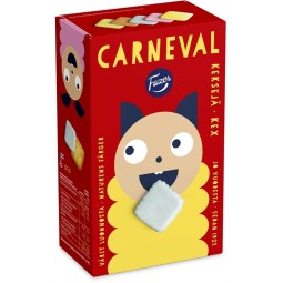 Keksi Fazer Carneval 175g, klassikkokeksi tarjoaa iloisia hetkiä tylsiinkin palavereihin