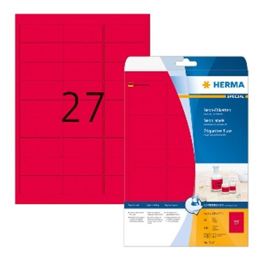 Herma 5045 tarra 63,5x29,6 mm Neonpunainen