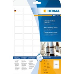 Säänkestävä tulostustarra 37x25mm (1250) Herma 8338 Extremely Strong