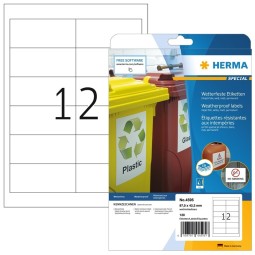 Säänkestävä tulostustarra Herma 4595 Extra Strong Inkjet, valkoinen ja mattapintainen mustesuihkukalvotarra