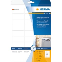Säänkestävä tulostustarra Herma 4864 Extra Strong Inkjet, valkoinen ja mattapintainen mustesuihkukalvotarra