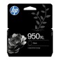 HP No 950XL Musta Mustepatruuna. Alkuperäinen HP-mustekasetti, noin 2300 sivua.