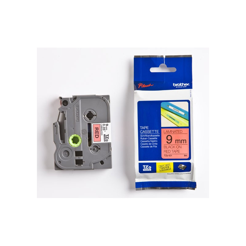 Brother TZe-421 9mm Musta/Punainen (P-Touch)