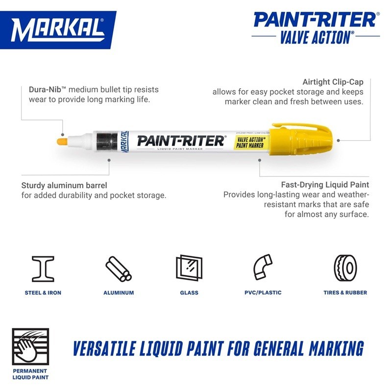 Maalikynä Markal Paint-Riter Valve Action