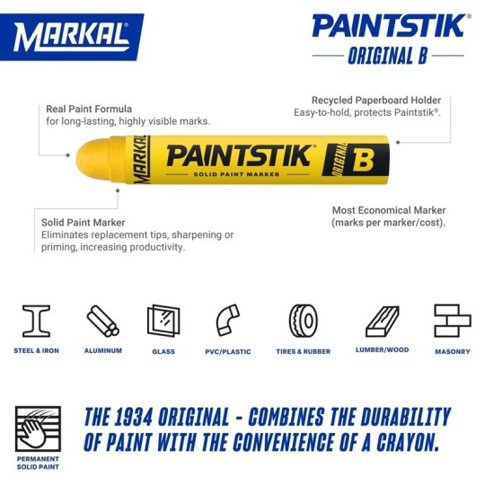 Maalikynä Markal Paintstik B Original - monipuolinen ja edullinen merkintäliitu