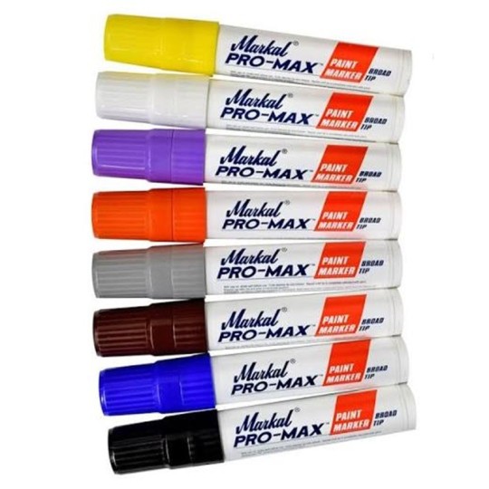 Erityisen leveä maalikynä Markal Paint-Riter Pro-Max Jumbo kestävällä rungolla.