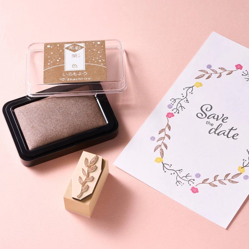 Leimasintyyny Musta Artline Iromoyo Sumi, hohdokkaat glitter-värit