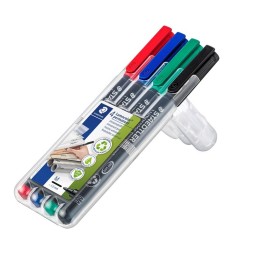 Merkintäkynäsarja 1mm 4 väriä Staedtler Lumocolor 317 Permanent