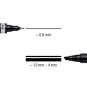 Merkintäkynä Staedtler Lumocolor 348 Permanent. Kaksipäinen huopakynä, jossa toinen kärki on 1,5mm ja toinen 0,6mm.
