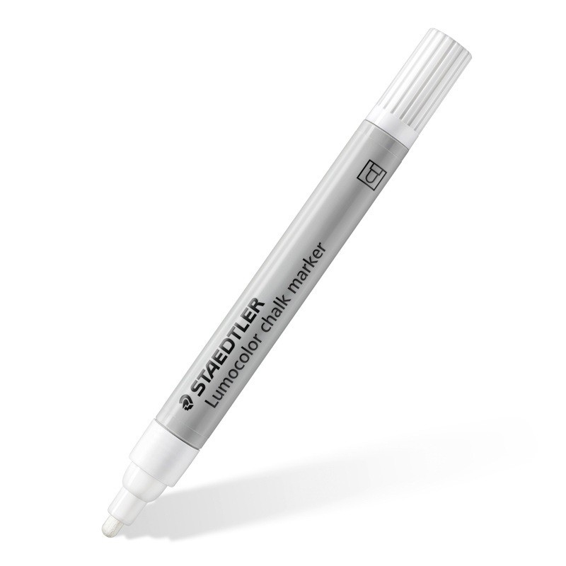 Lasitaulukynä 2,4mm Staedtler Lumocolor Chalk Marker Valkoinen