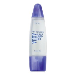 Liima 25ml Tombow Multi Double Tip Aqua. Nestemäinen, vesiliukoinen liima kaksikärkisessä tuubissa.