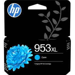HP No 953XL Cyan Mustepatruuna. Alkuperäinen HP-mustekasetti, noin 1600 sivua.