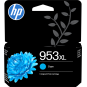 HP No 953XL Cyan Mustepatruuna. Alkuperäinen HP-mustekasetti, noin 1600 sivua.