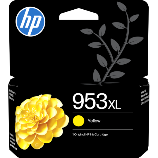 HP No 953XL Yellow Mustepatruuna. Alkuperäinen HP-mustekasetti, noin 1600 sivua.