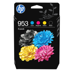 HP No 953 CMYK 4-Pack Mustepatruuna. Alkuperäinen HP-mustekasettisarja, jossa kaikki väripatruunat.