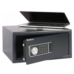 Turvalokero Air 25 Laptop EL. Kompakti kassakaappi erityisesti kannettavien tietokoneiden säilytykseen.